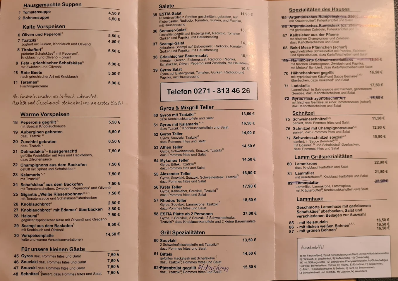 Restaurant Estia - Siegen menu 8