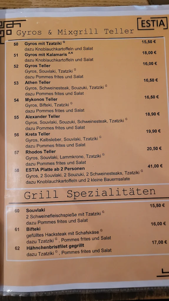 Restaurant Estia - Siegen menu 6