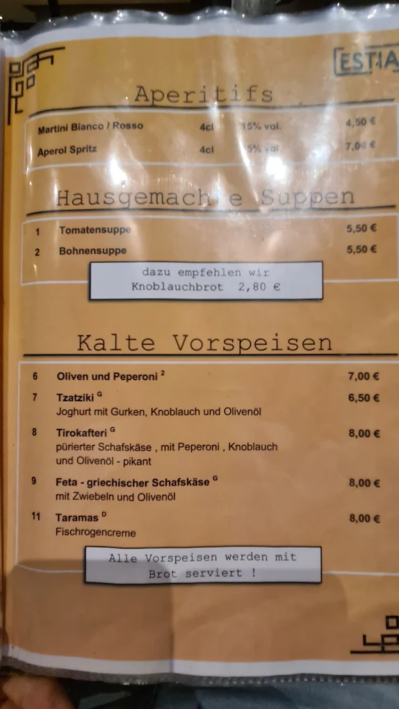 Restaurant Estia - Siegen menu 2